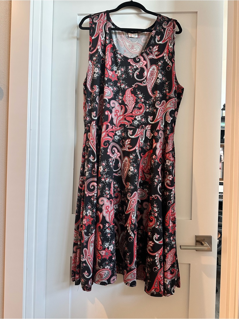 LuLaRoe Black & Pink Paisley Nikki Dress
